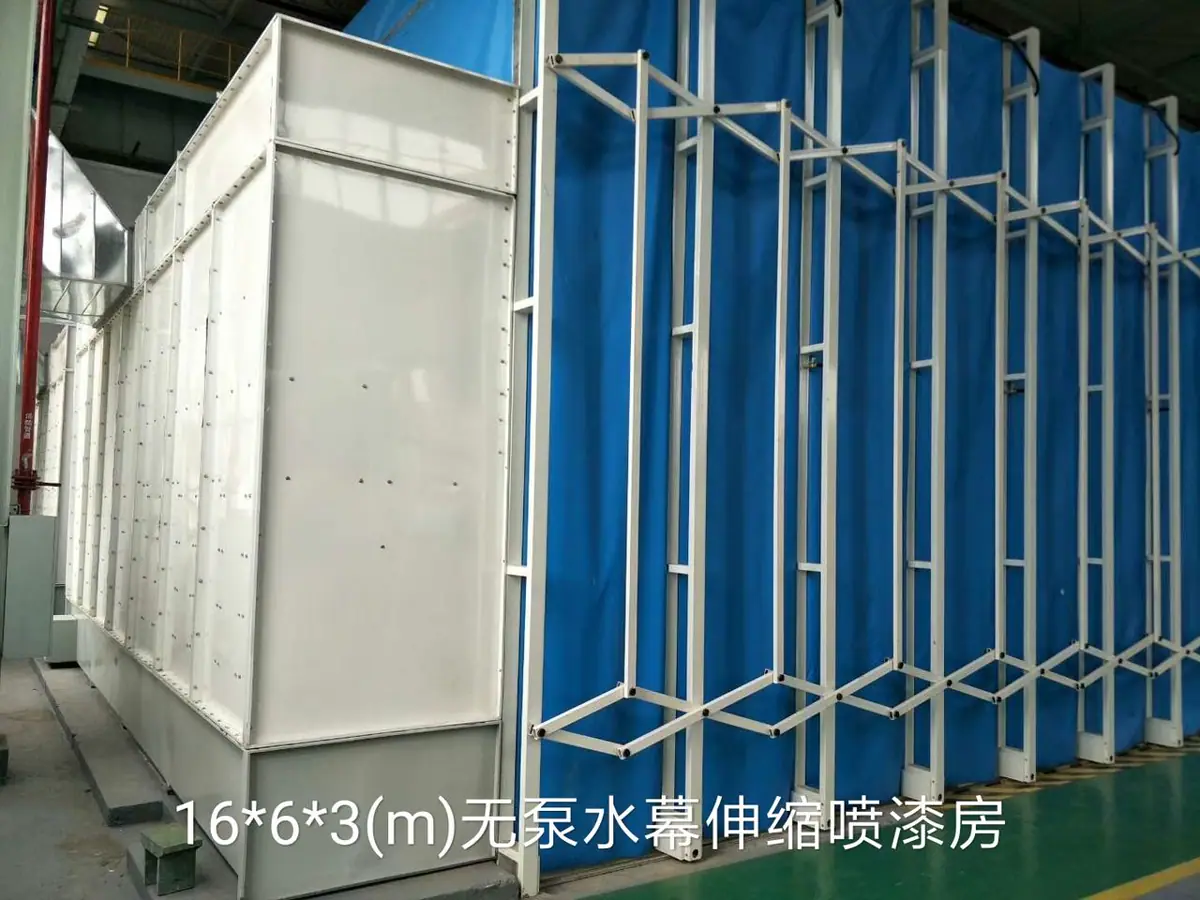 Retractable Mobile Spray & Grinding Booth view 2