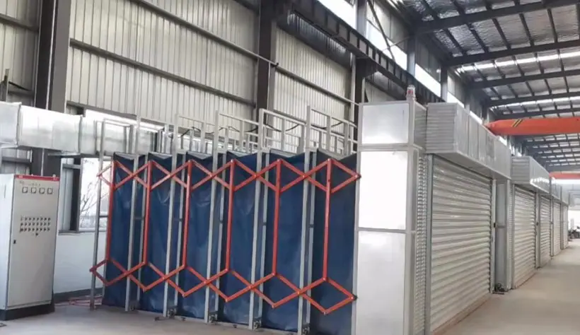 Retractable Mobile Spray & Grinding Booth view 4